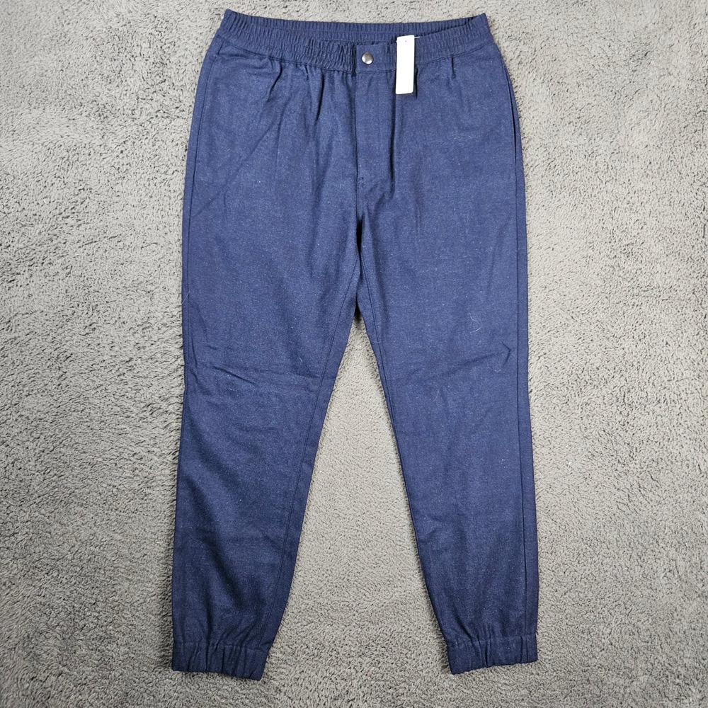J.Crew Mens Navy Blue Wool Blend Jogger Pants B1131 Size 34 New With Tags